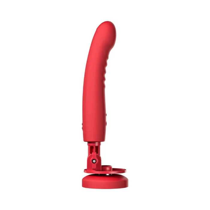 Lovense Mission 2 App Enabled Rechargeable Thrusting And Vibrating Silicone Dildo With Touch Sense And Suction Cup