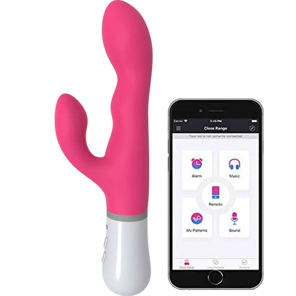 Lovense Nora App Controlled Bluetooth Rabbit Vibrator, 9", Pink