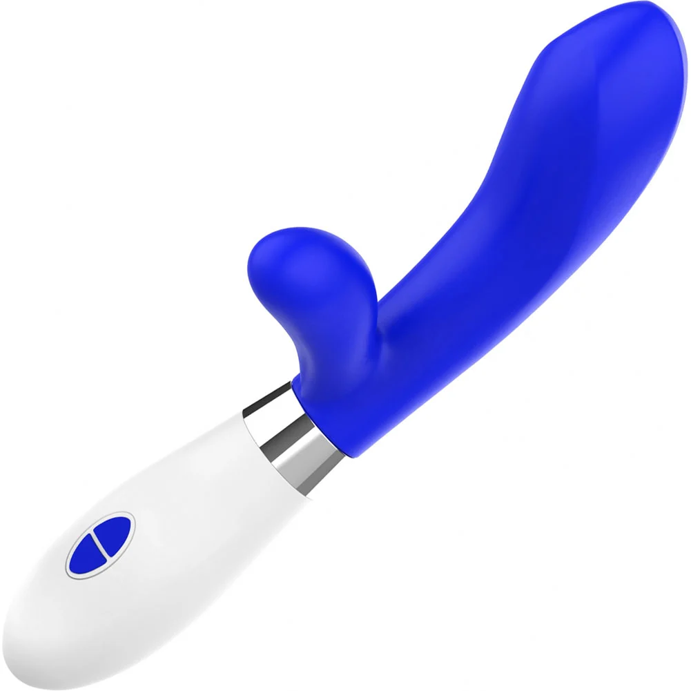 Luminous Achilles Ultra Soft Silicone 10 Speeds Vibrator, 8.25", Blue