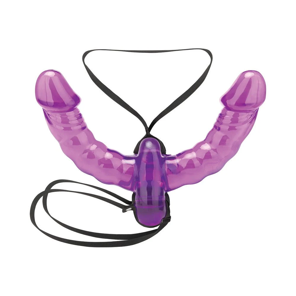 Lux Fetish Pleasure For 2 Double-ended Strap-on - Purple