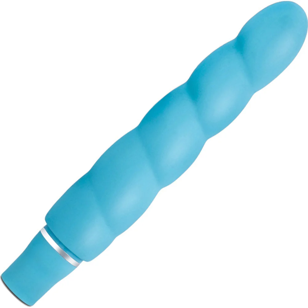 Luxe Anastasia Silicone Vibrator, 6.5", Aqua