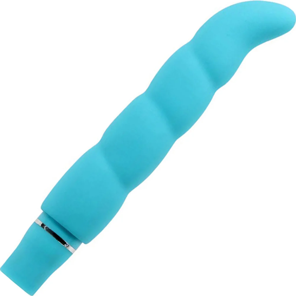 Luxe Purity G Silicone G-Spot Vibrator, 6.25", Aqua