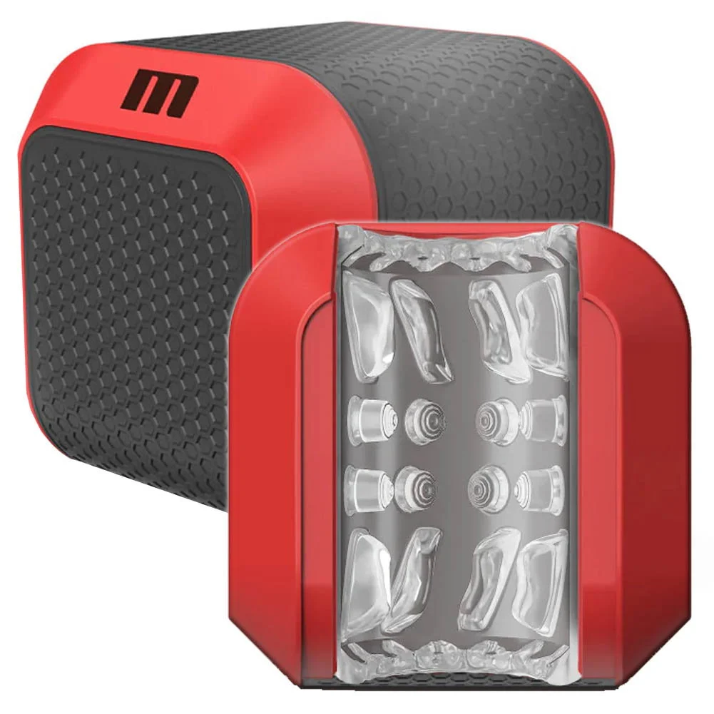 M for Men SlamBox Compact Male Stroker, Red/Black