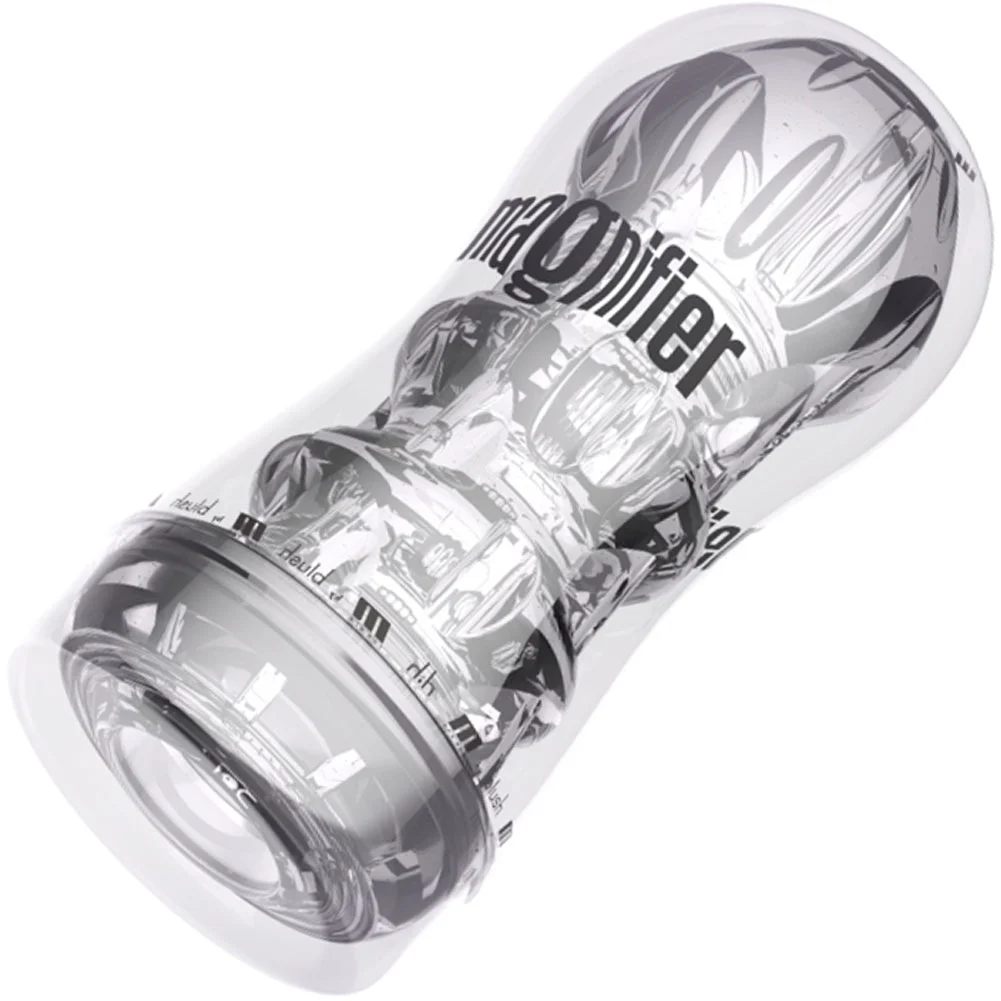 M for Men Soft and Wet Magnifier Stroker, 6.75", Clear
