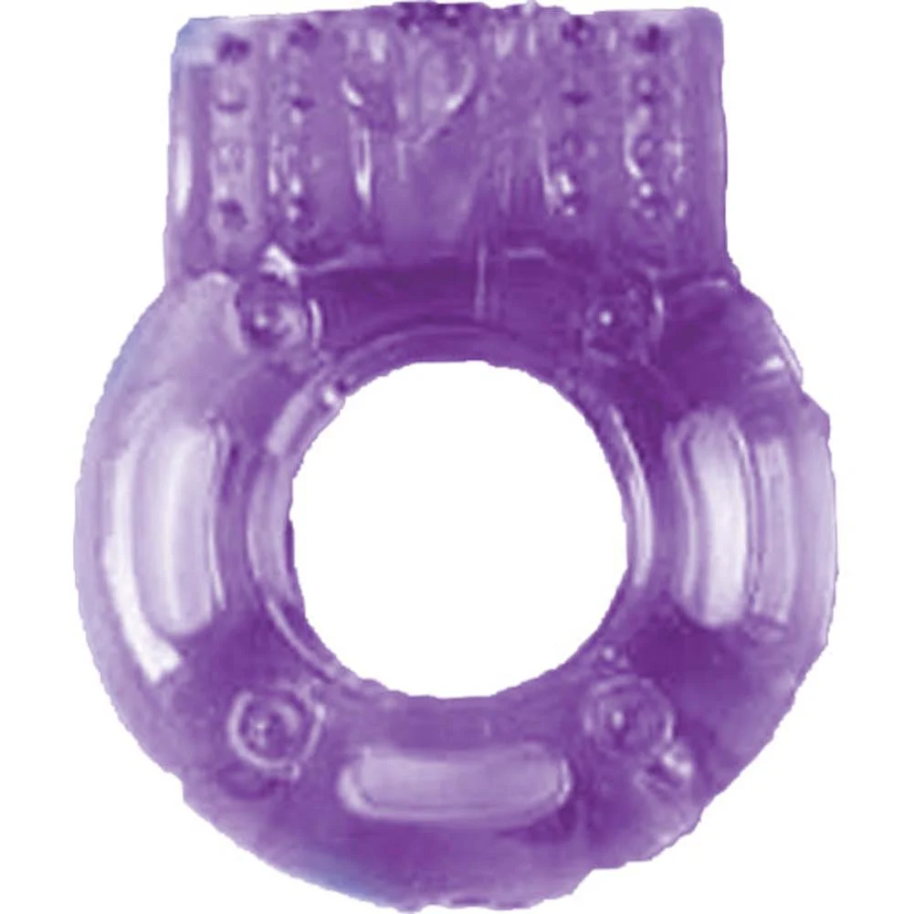 Macho Stretchy Vibrating Penis Ring, Purple