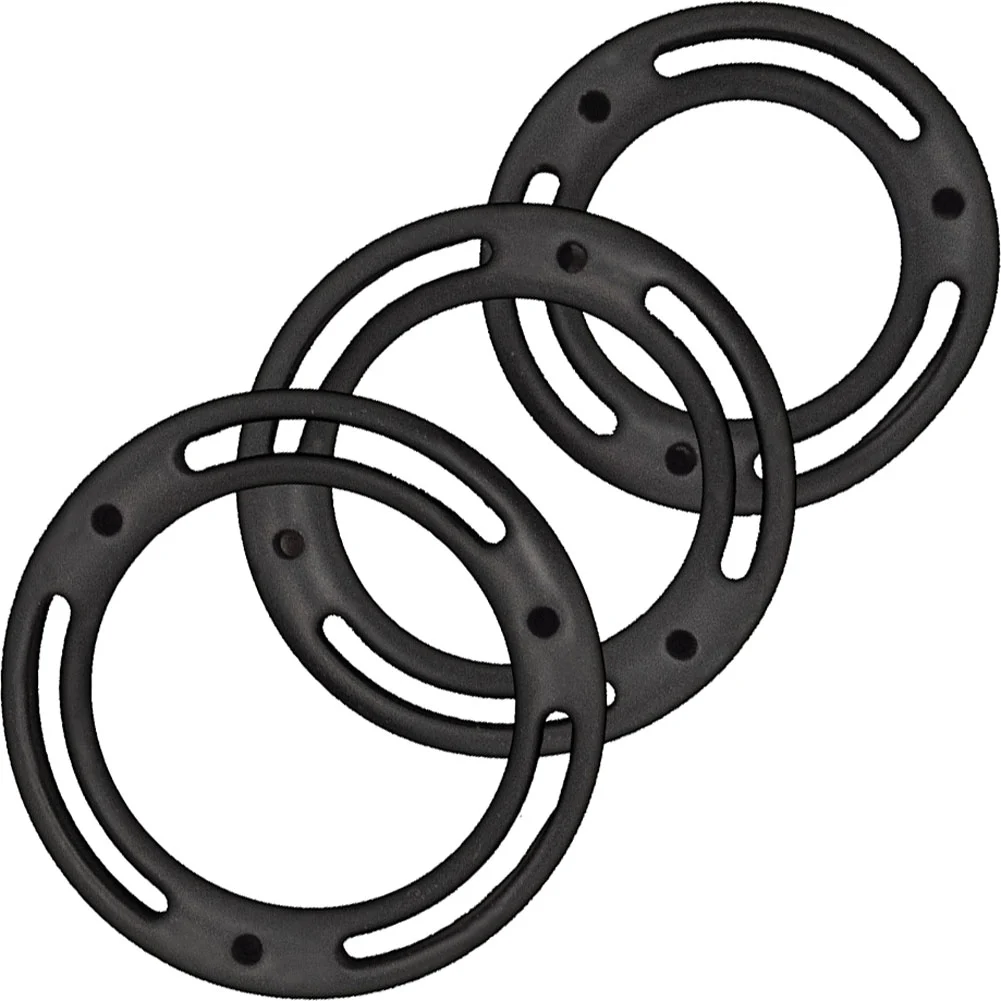Mack Tuff Cockswellers Silicone Rings Set of 3, Black
