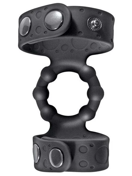 MAGIC BEADED COCK RING AND ADJUSTABLE BALL STRAP