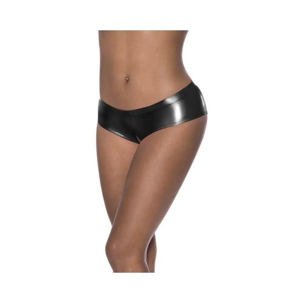 Magic Silk Hard Candy Low Rise Split Crotch Boyshort Black