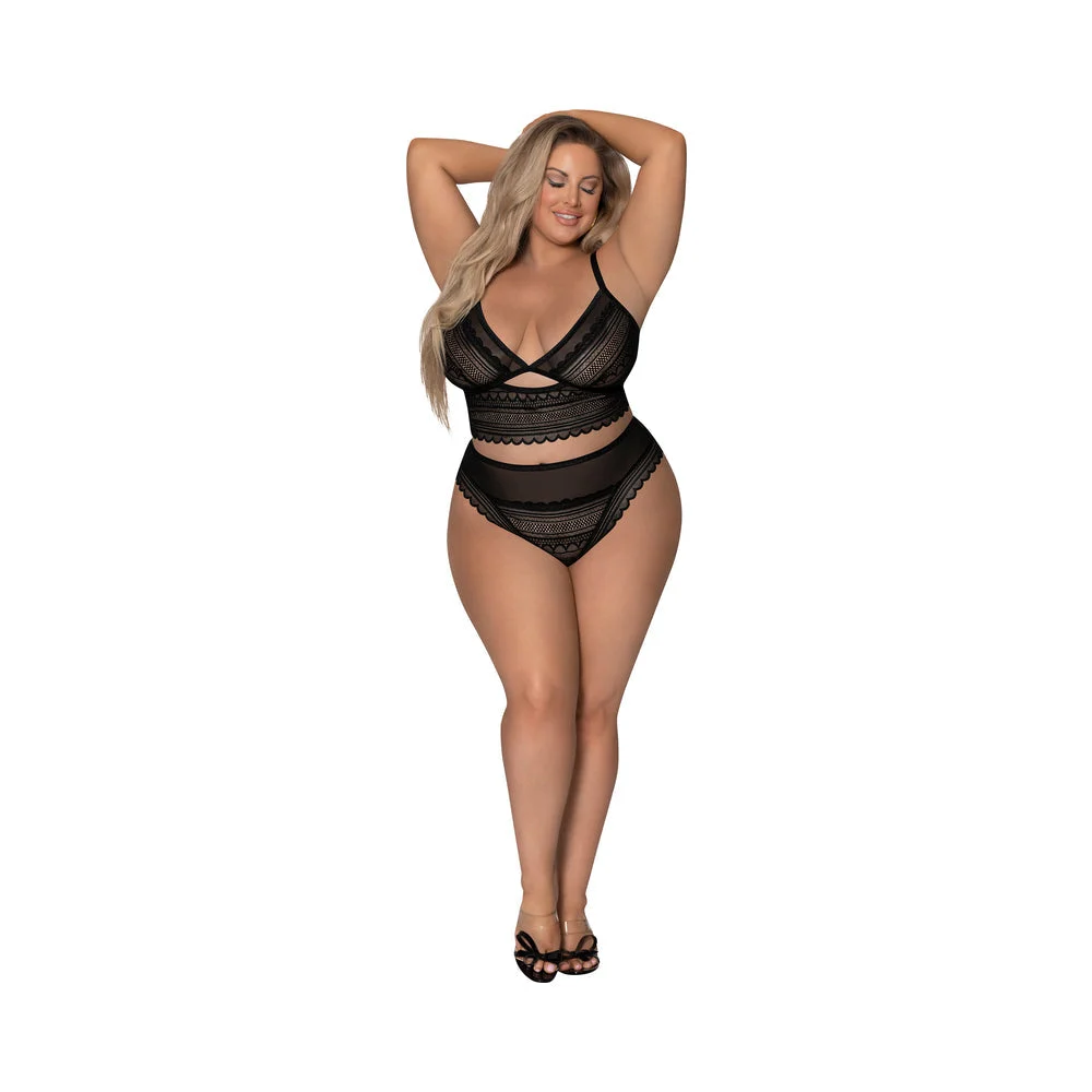 Magic Silk Modern Romance Bralette & Hipster Black
