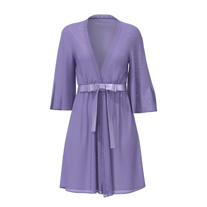 Magic Silk Sheer Passion Flutter Sleeve Robe