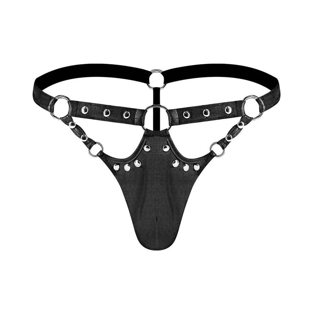 Male Power Fetish Jouster Thong Black