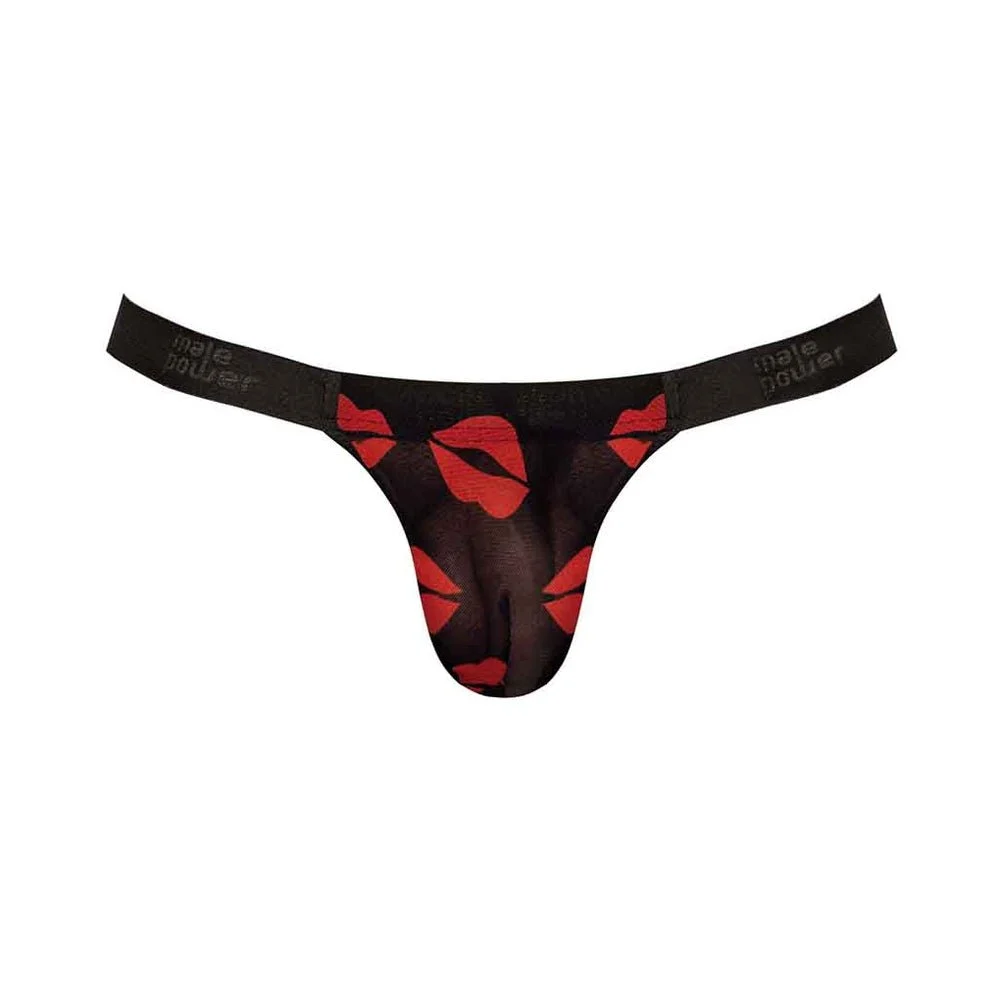 Male Power Kiss Me Micro Thong V Sheer Lips