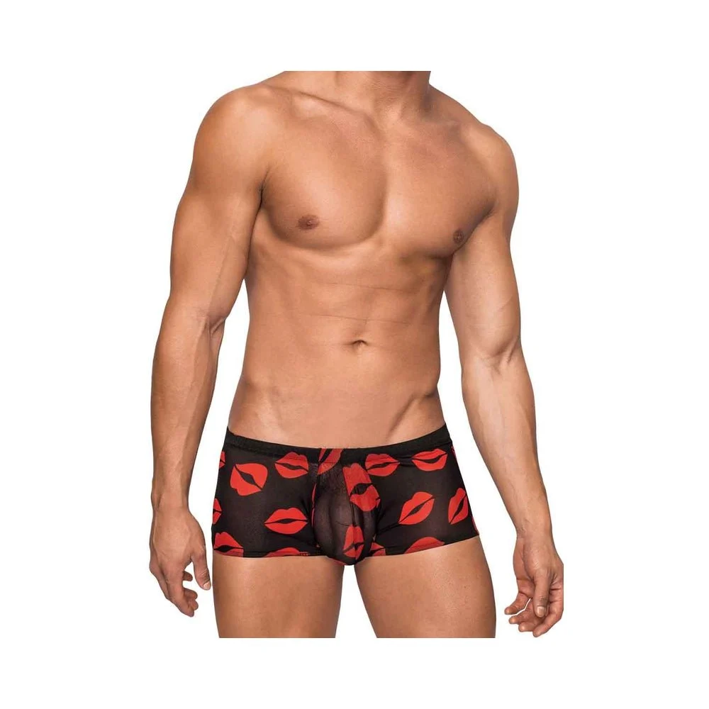 Male Power Kiss Me Mini Short Sheer Lips