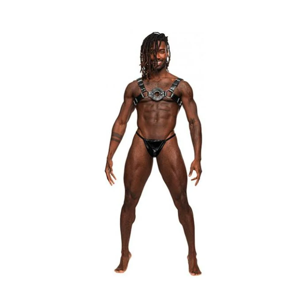 Male Power Men's Leather Libra Black O/s