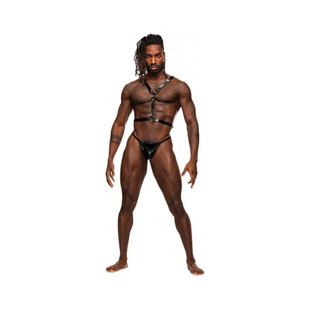 Male Power Men's Leather Sagittarius Black O/s