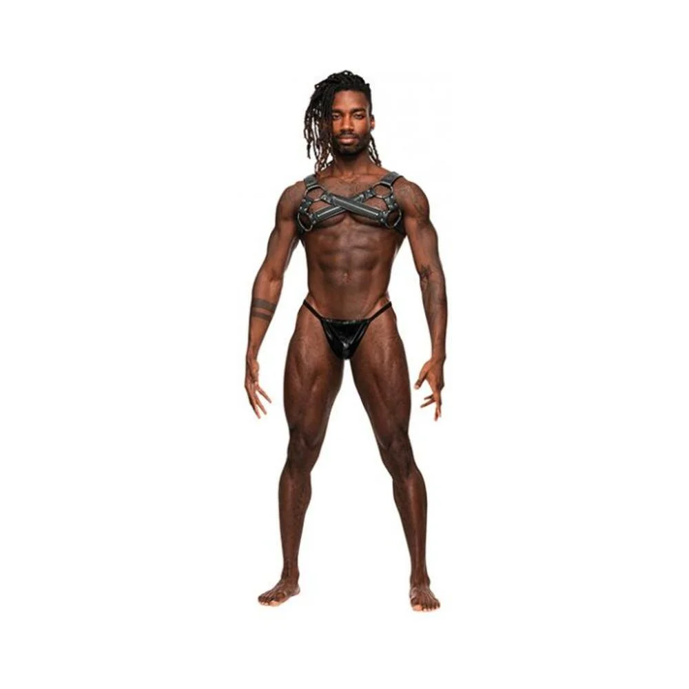 Male Power Men's Leather Virgo Black O/s
