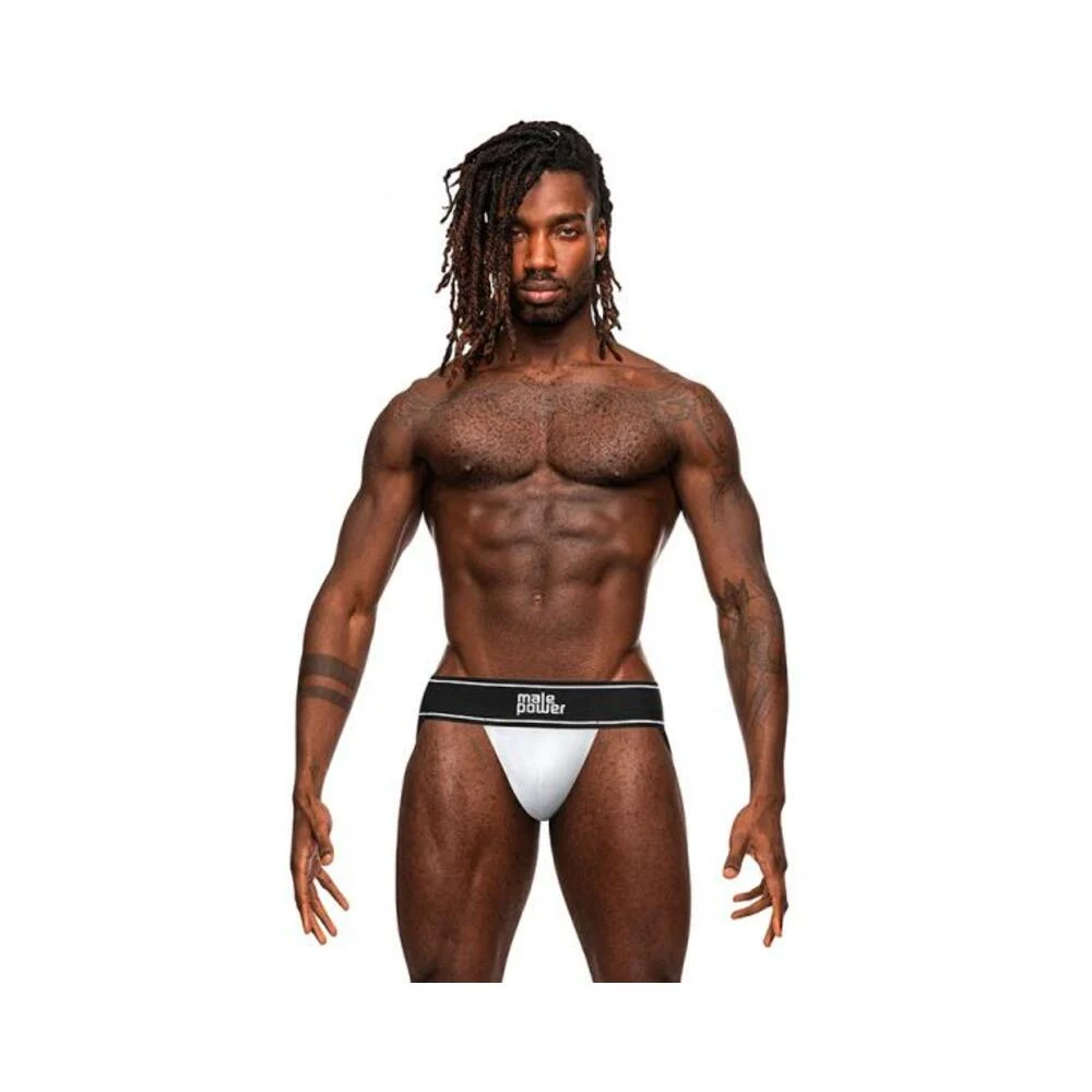 Male Power Modal Rib Jock White