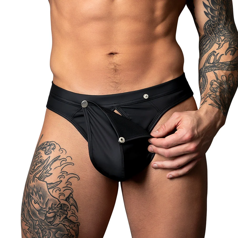 Male Power Oh Snap! Snap Off Jock Black