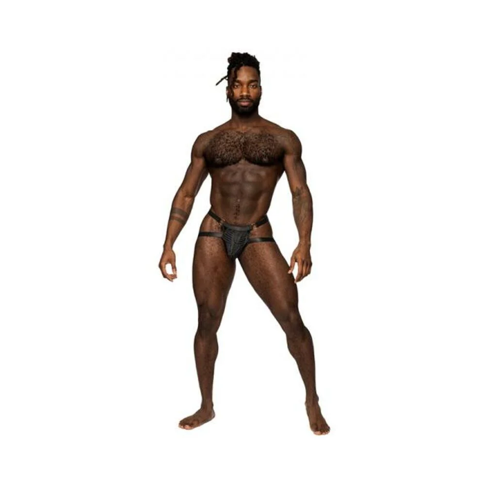 Male Power Rude Awakening Ring Jock Black