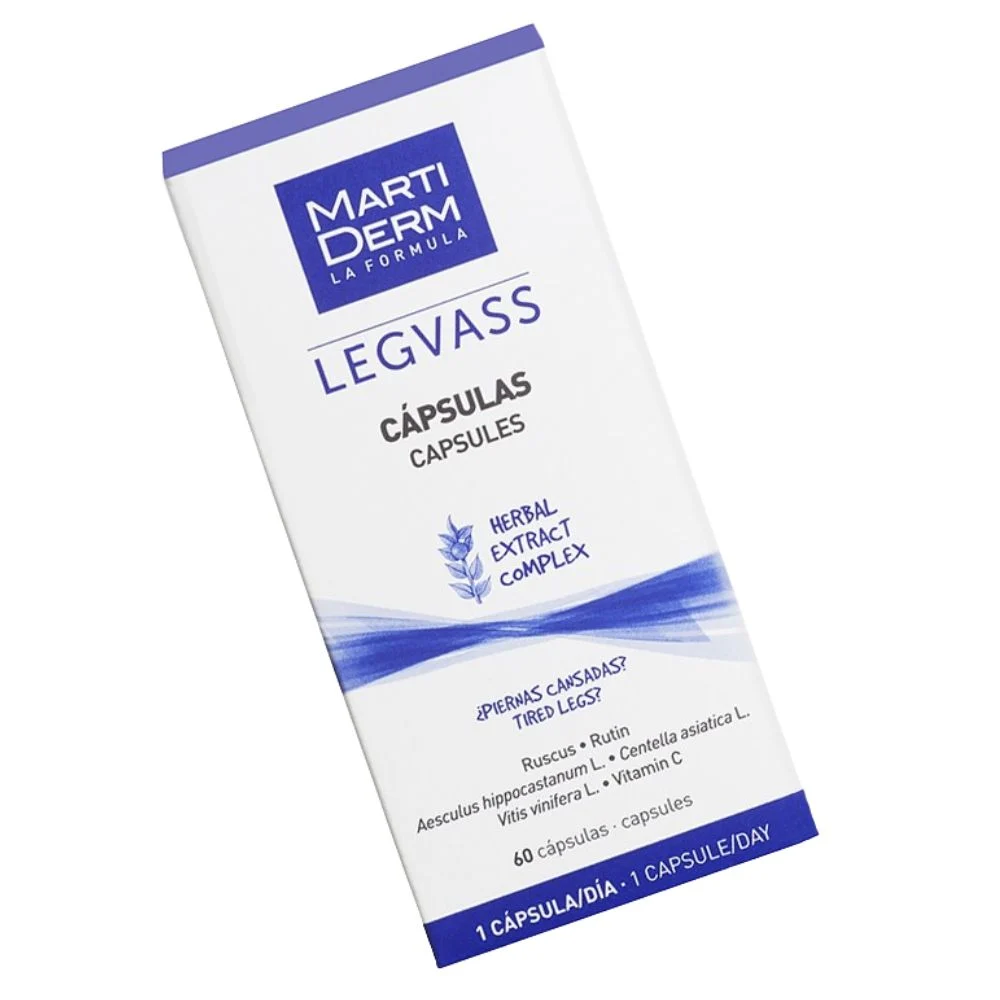 Martiderm Legvass Food Supplement Tired Legs Capsules