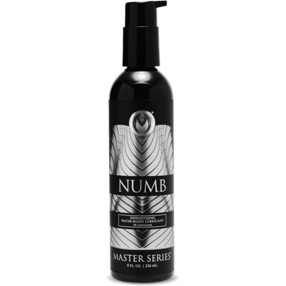 Master Series Numb Desensitizing Water-Based Lubricant, 8 fl.oz (236 mL)