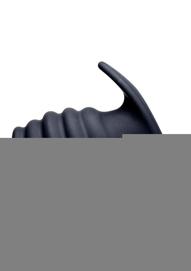 Master Series Silicone Ribbed Hollow Anal Plug