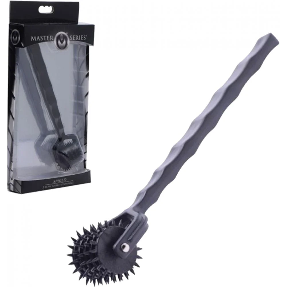 Master Series Spiked 5 Row Metal Pinwheel, 6.5", Black
