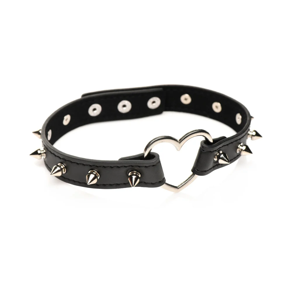 Master Series Spiked Heart Choker