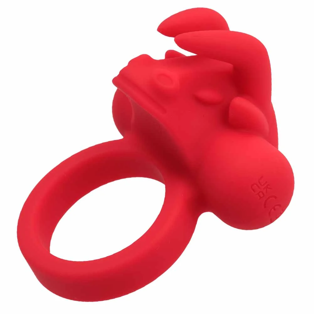 The Matador Rechargeable Vibrating Silicone Penis Ring, Red