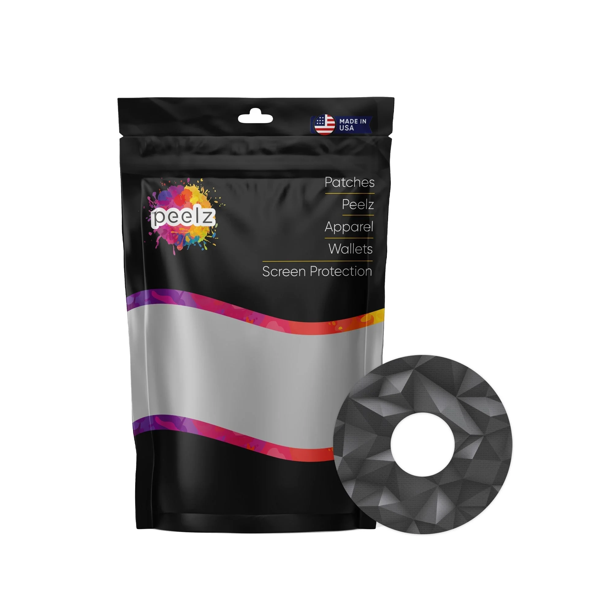 Matte Geometric Patch Tape Designed for the FreeStyle Libre 3 Plus & Lingo
