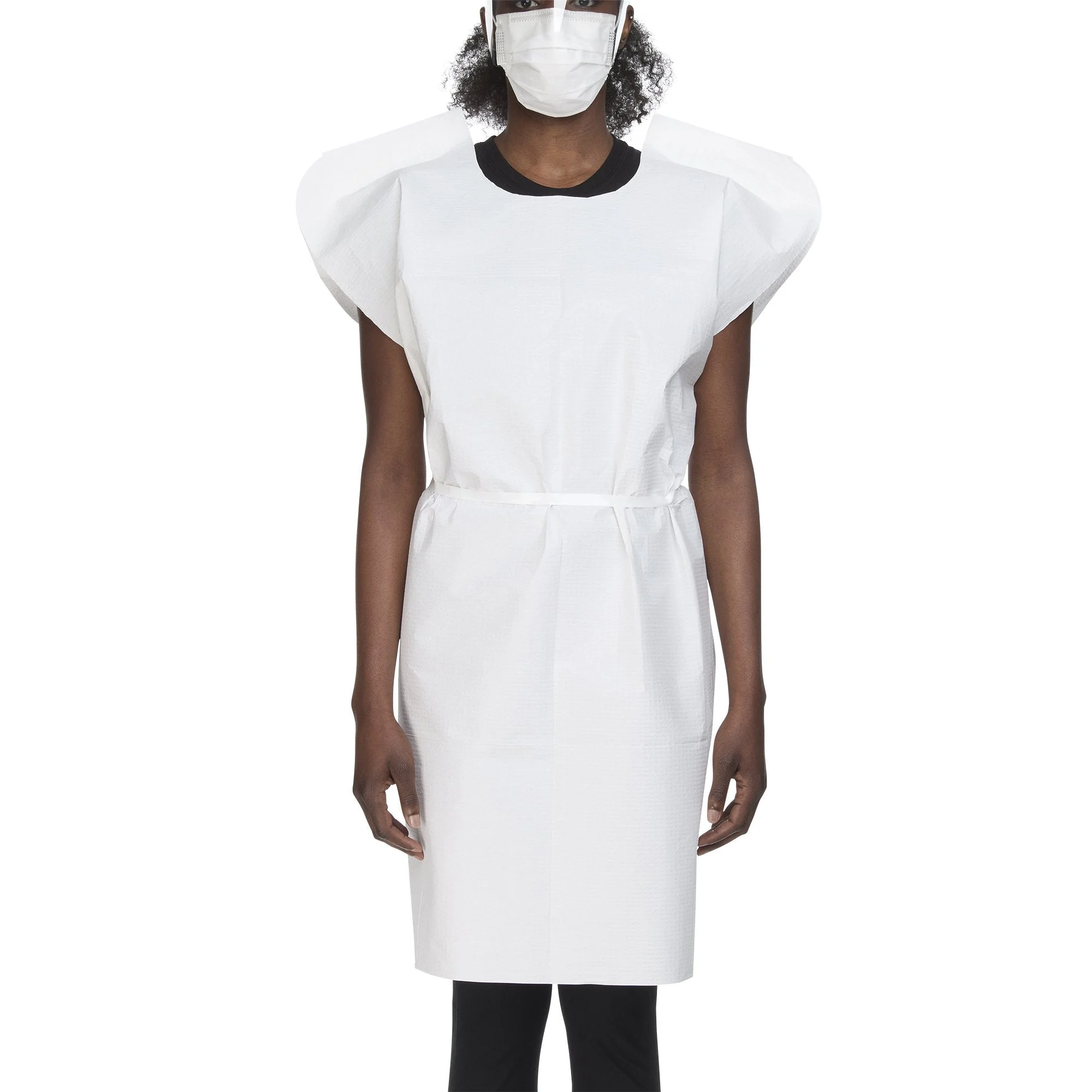 McKesson Premium Patient Exam Gown, One Size Fits Most, White