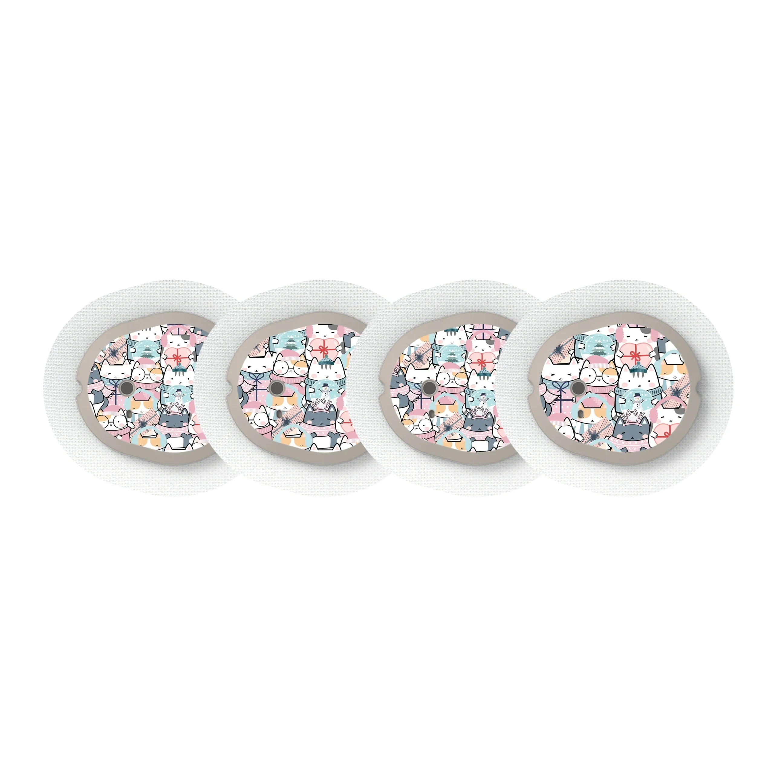 Meowy Christmas Sticker Designed for the DEXCOM G7 and Stelo Transmitter