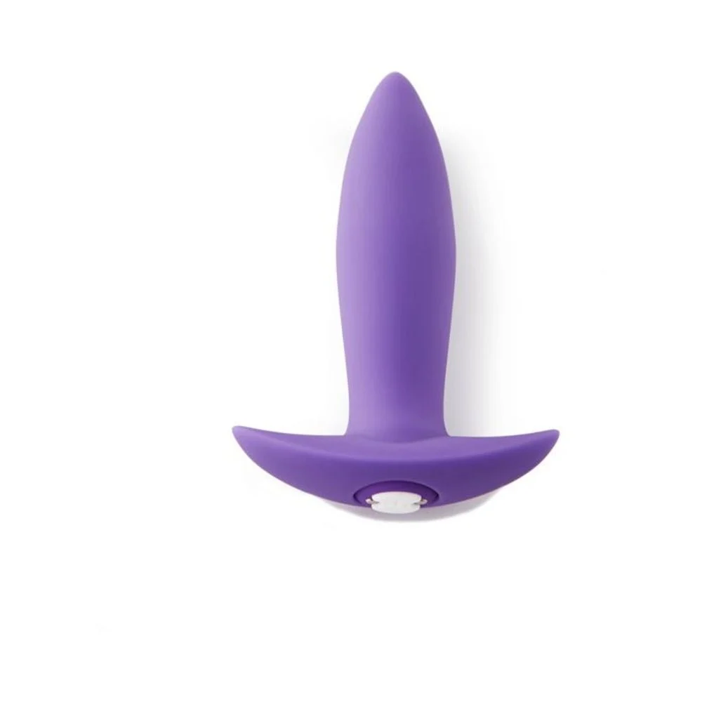 Mini Rechargeable Vibrating Butt Plug, Black Purple