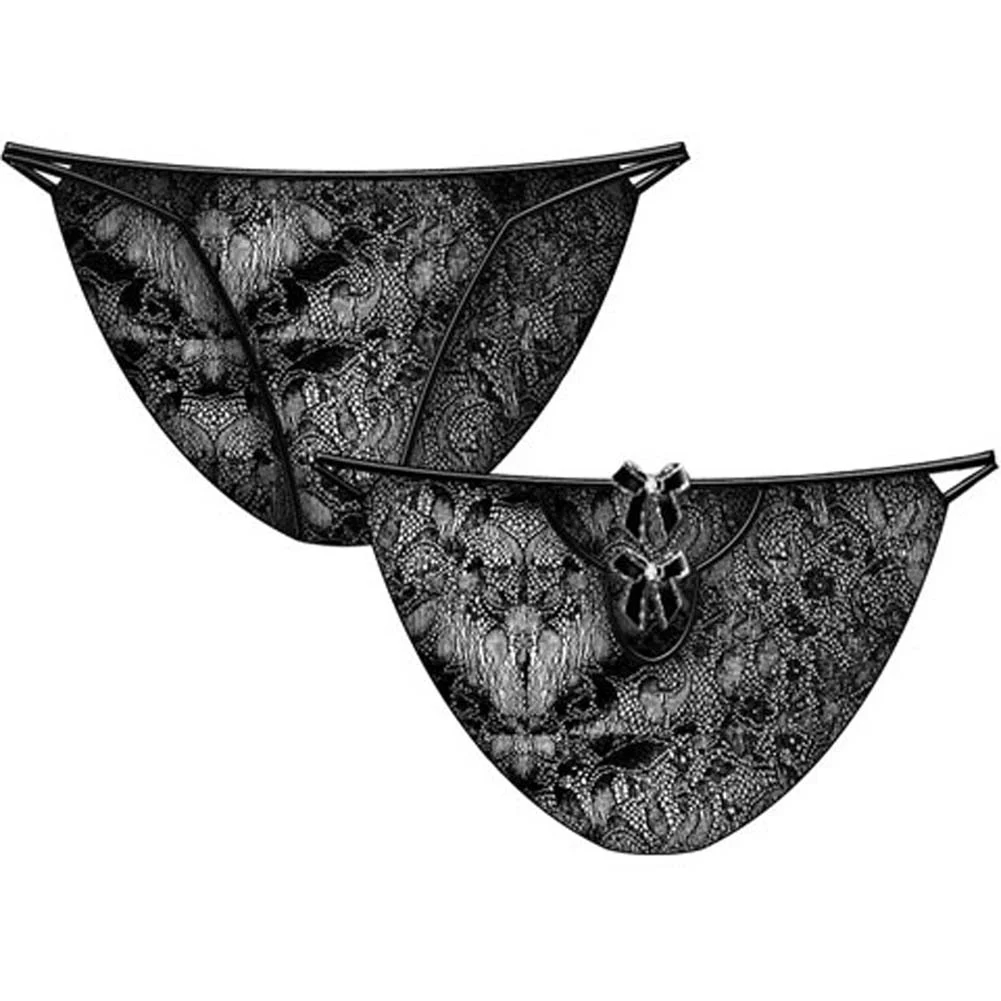 Miss Scarlett Slit Waist Bikini, Medium, Black
