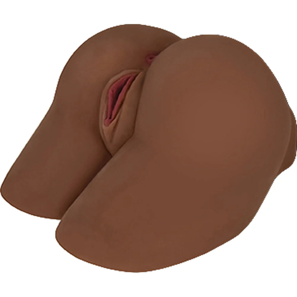 Mistress Backdoor Vibrating Realistic BioSkin Masturbator, Chocolate, Sasha