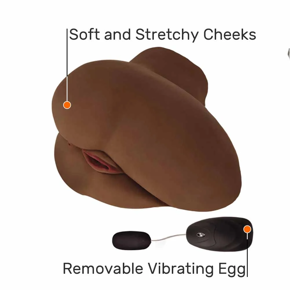 Mistress Side Saddle Vibrating Realistic BioSkin Masturbator, Chocolate Jade
