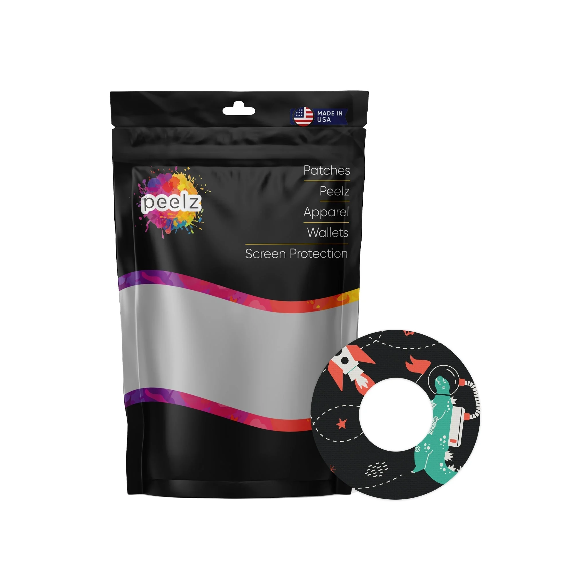 Monster in Space PatchTape Designed for the FreeStyle Libre 2