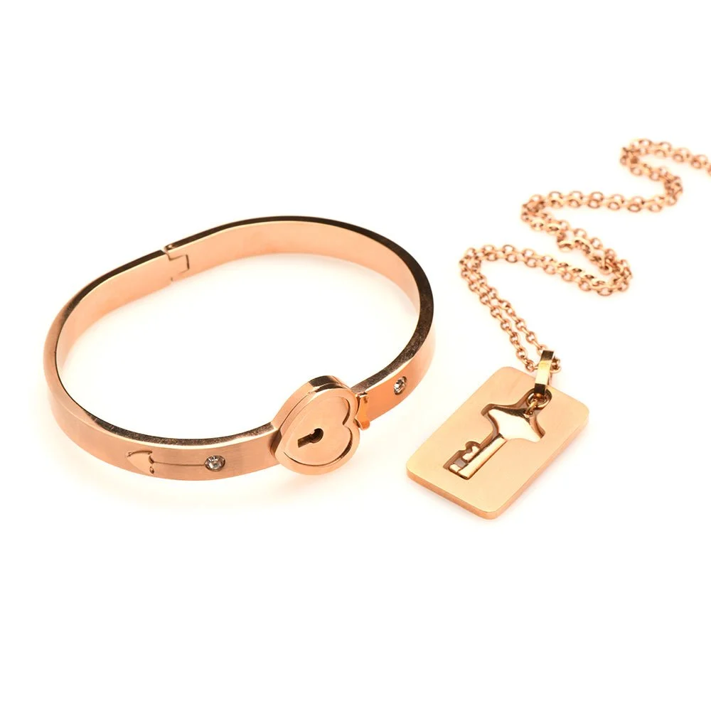 Ms Cuffed Locking Bracelet Necklace