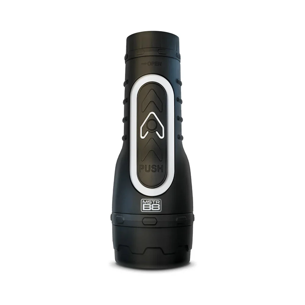 MSTR B8 Goon & Grip Rechargeable Vibrating Pressure Play Stroker With Easy Open Sides For Cleaning