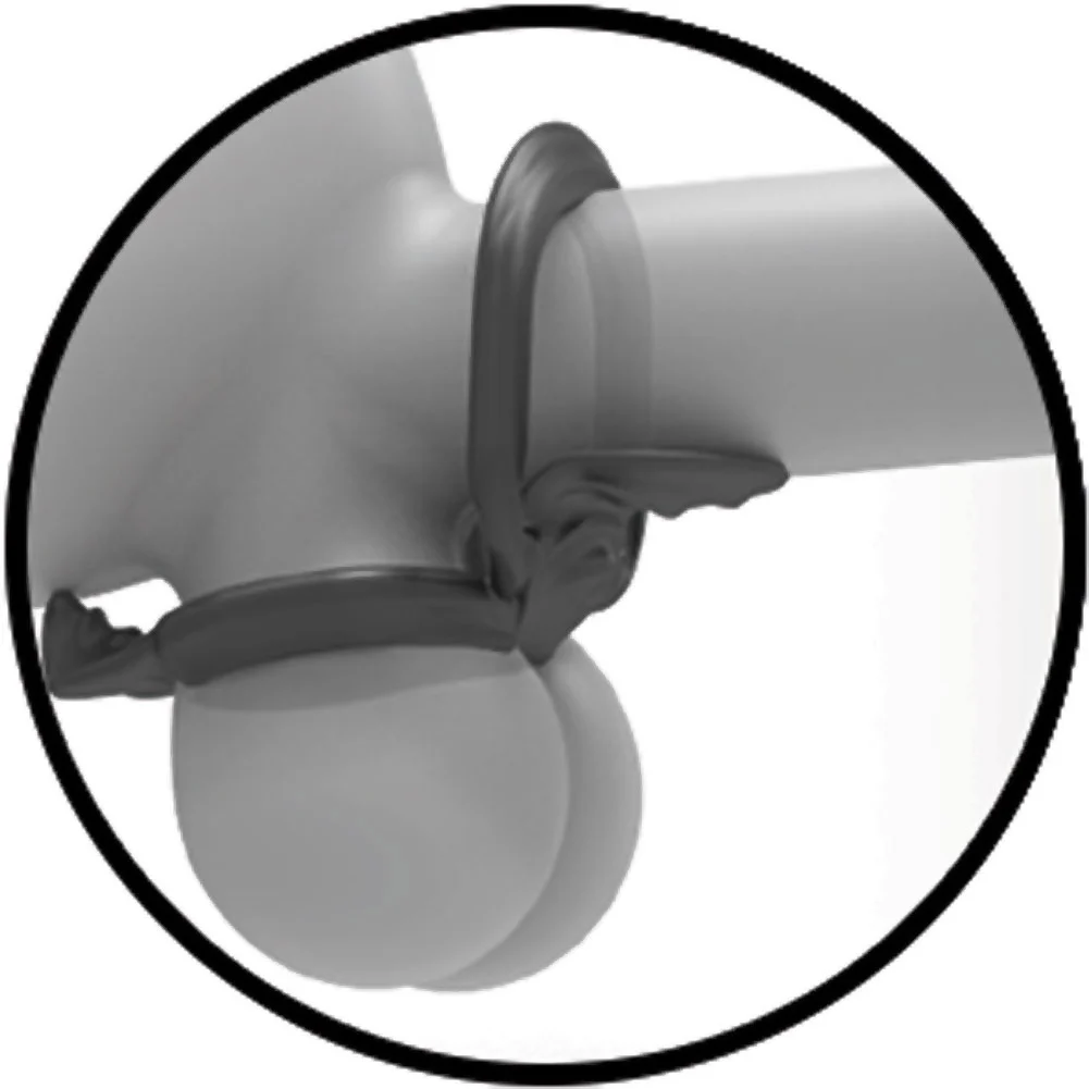 My Penis Ring Double Loop Penis Ring & Scrotum Cinch, Black