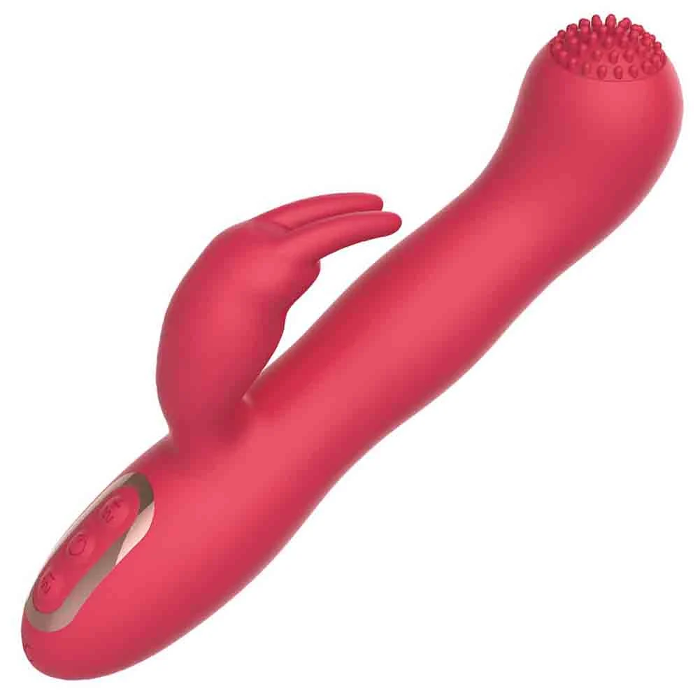 My Secret Erotica Rechargeable Rabbit Vibrator, 8.5", Red