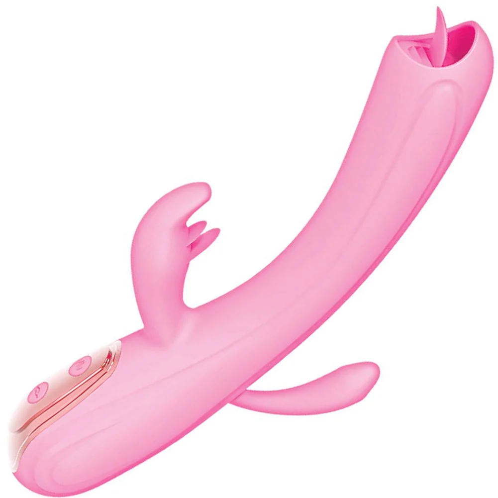 My Secret Fantasy Dual Motor Tongue Vibrator, 8.75", Pink