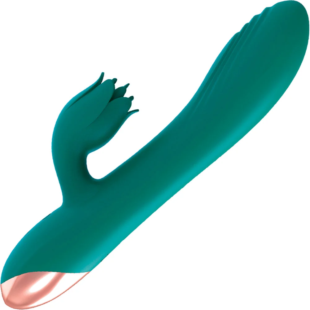 Mystique Massagers Rechargeable Venus Vibe, 9.25", Green