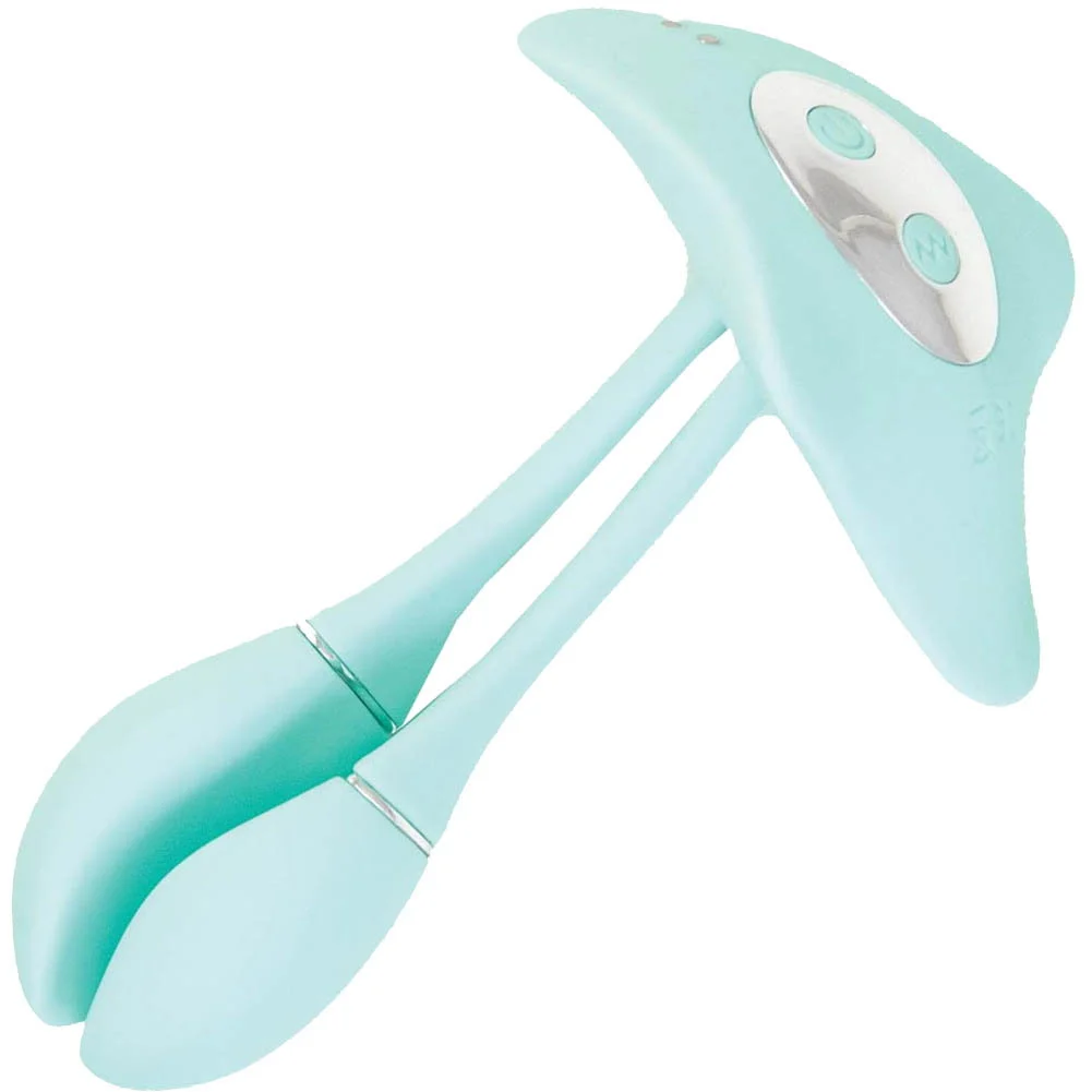 Nasstoys The Beat Silicone Triple-Motor Intimate Vibrator, 5.5", Aqua