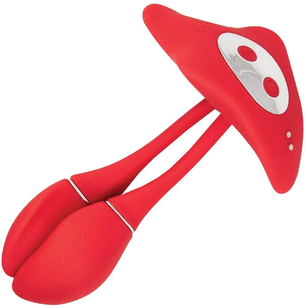 Nasstoys The Beat Silicone Triple-Motor Intimate Vibrator, 5.5", Red