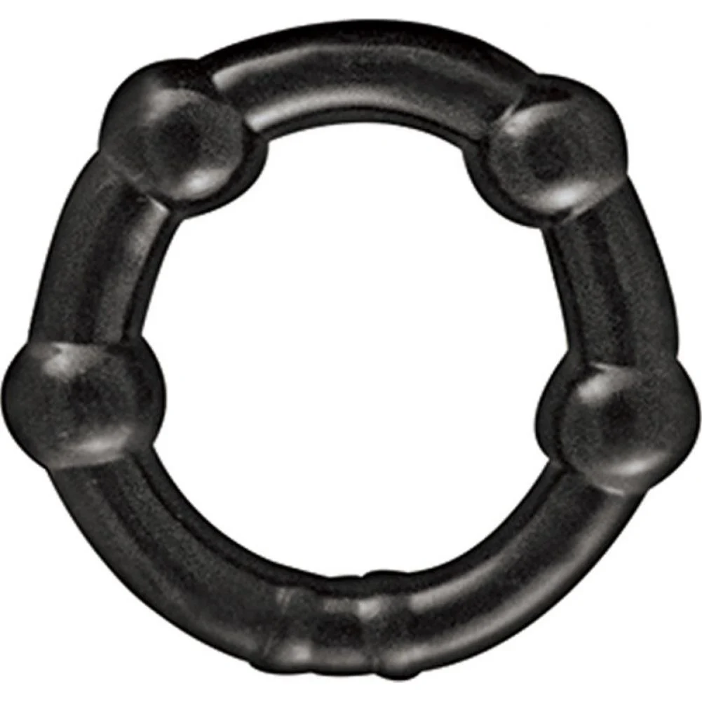 Nasstoys My TEN Beaded Erection Rings Kit with Lube, Black