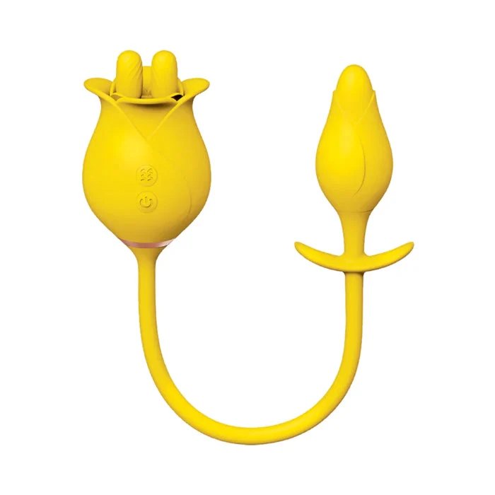 Nasstoys Tulip Finger Massager With Back And Forth Motion Rechargeable Rose Vibrator And Vibrating Pleasure Plug