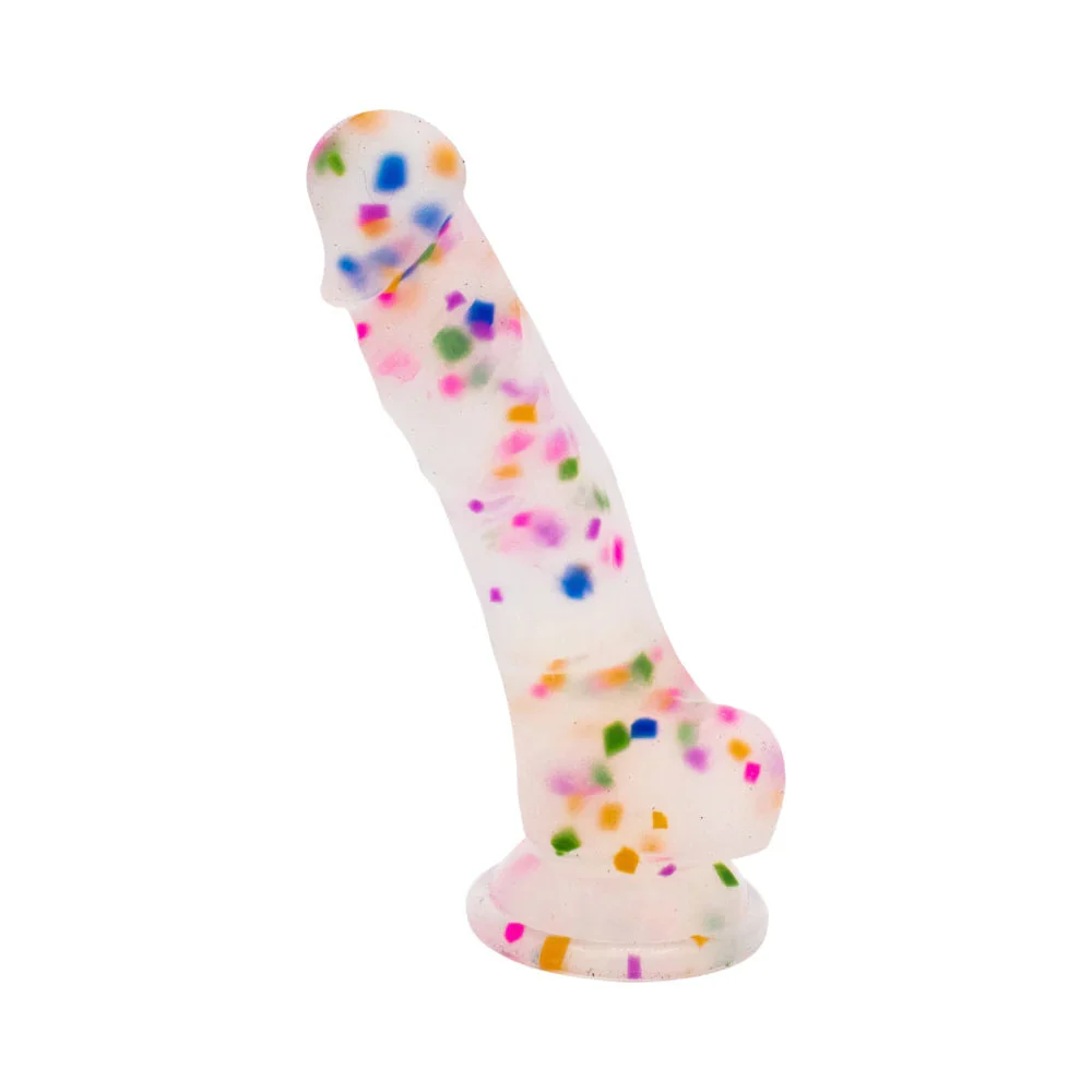 Natalie's Toy Box Cock A Palooza Confetti Silicone Suction Dildo