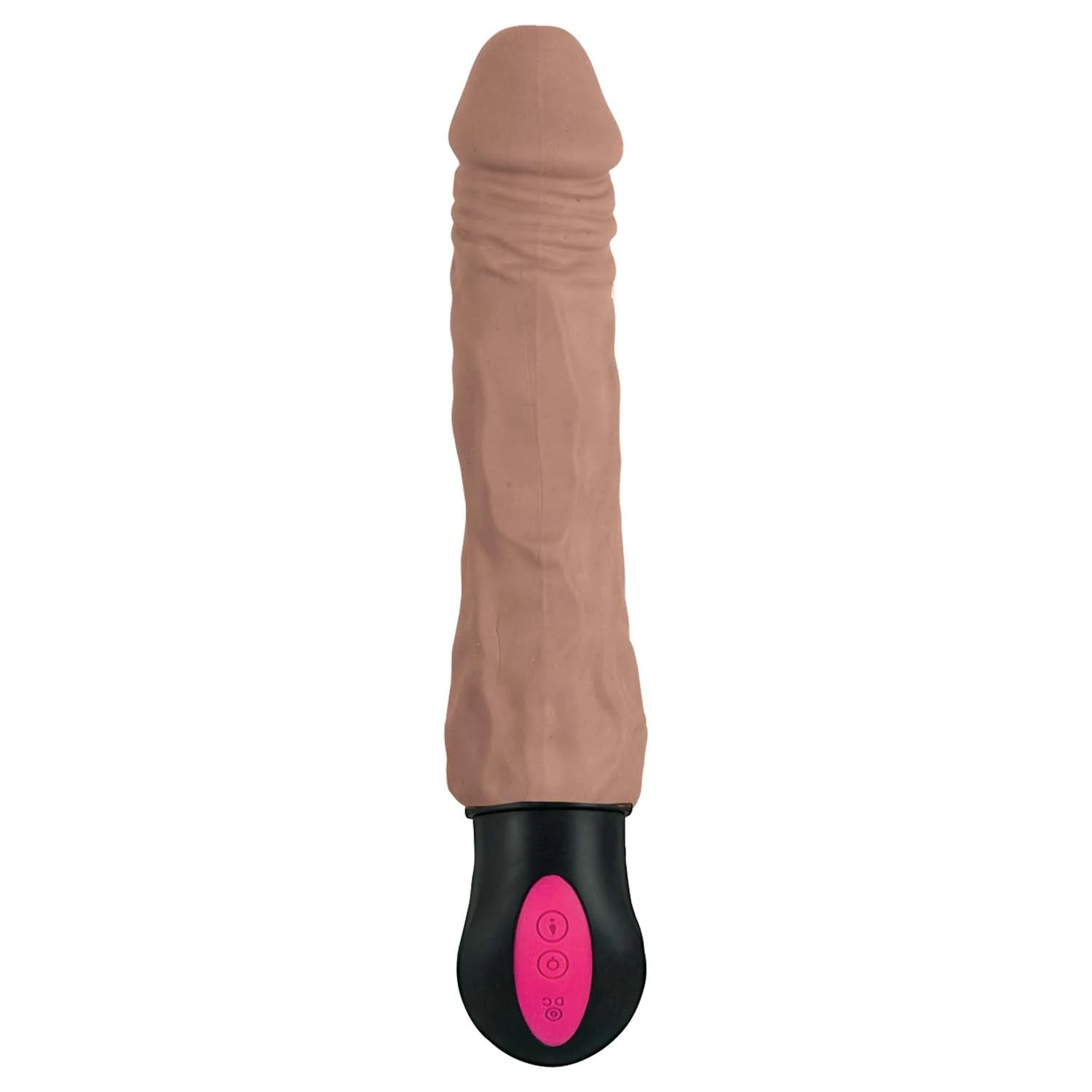 Natural Realskin Hot Cock #3 Fully Bendable 12 Function Usb Cord Included Waterproof Brown