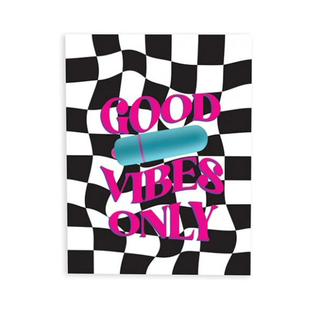 Naughty Vibes Good Vibes Only Greeting Card